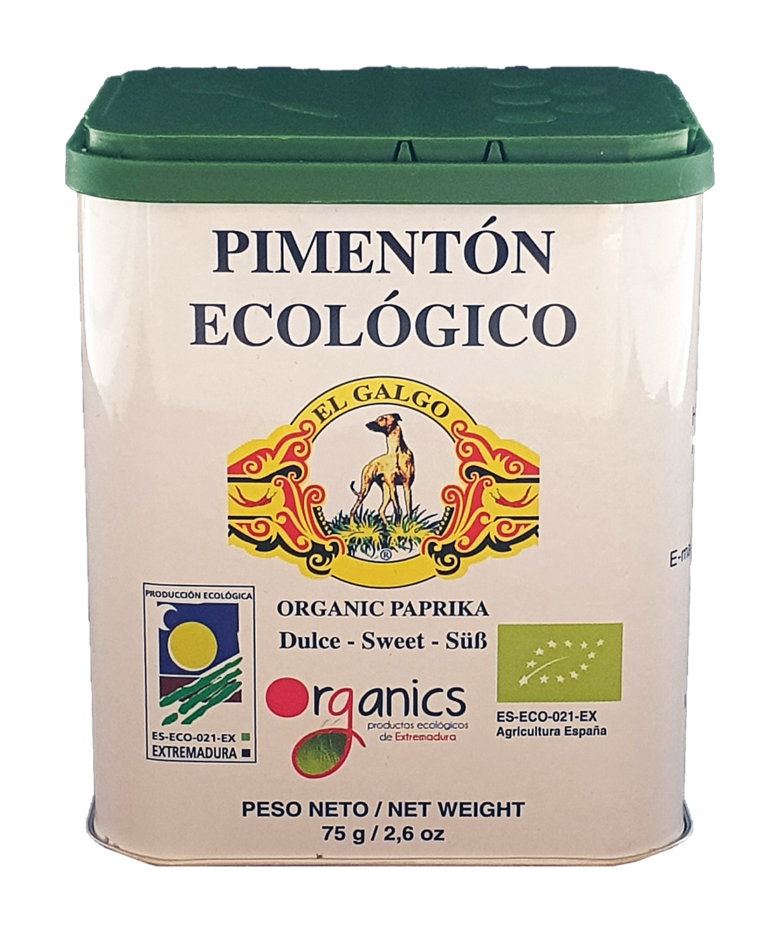 Organic Spanish Sweet Paprika 75g tin.